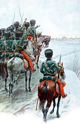 La Grande Armée de Napoléon apercevant Moscou, 1812 fin XIXe siècle
