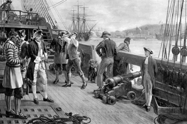 Premiers pas de Nelson dans la marine, Chatham, 1771