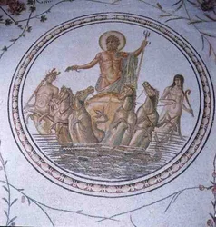 Neptune sur son char, avec hippocampes et tritons