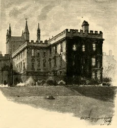 New College, depuis les jardins, 1898