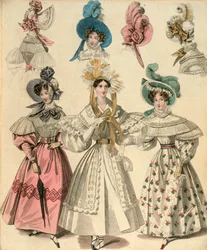 Dernières modes de Londres et Paris, vers 1830-1840
