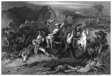 Sortie nocturne et attaque sur les chariots de bagages, 1857, vers 1860