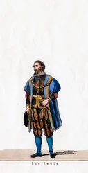 Noble, costume pour la pièce de Shakespeare, Henry VIII, 19e siècle