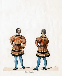 Nobles, costume pour la pièce de Shakespeare, Henry VIII, 19e siècle