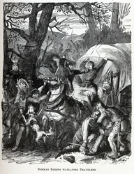 Barons normands attaquant des voyageurs, 1882