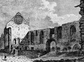 Vue nord-ouest des ruines du palais de Winchester, Southwark, Londres, vers 1900-1906