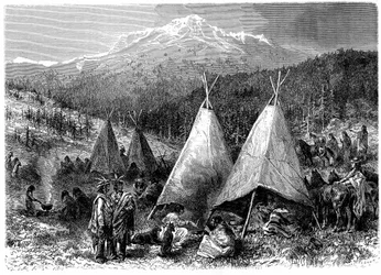 Campement indien en Oklahoma