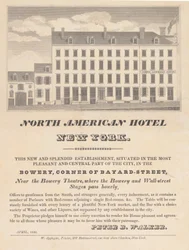 Hôtel North American, New York, avril 1832