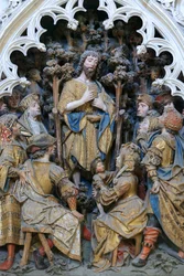 Clôture nord du chœur. Scène de la vie de Saint Jean-Baptiste. Haut-relief de l