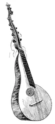 Vieille cithare théorbée française, 1901