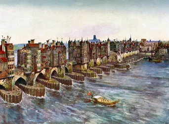 Vieux pont de Londres, vers 1630