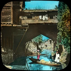 Vieux pont, Srinagar, Cachemire, Inde, fin du 19e ou début du 20e siècle