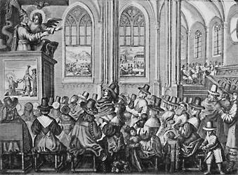 Oliver Cromwell prêchant, c1650, 1903