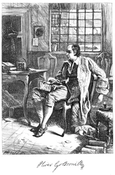 Oliver Goldsmith, dramaturge du 18ème siècle, vers 1860s