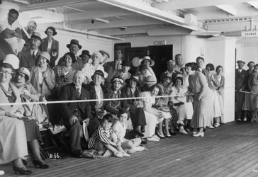 À bord du RMS Atlantis, vers 1929-1939