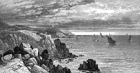 Sur la côte cornouaillaise, 1900