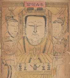 Cent trente-cinq gravures sur bois, y compris des images du Nouvel An nianh..., 19e-20e siècle