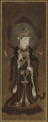 Un des douze deva : Taishaku-ten Indra, fin du XVe-début du XVIe siècle