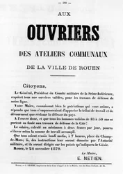 Ouvriers, des affiches politiques françaises de la Commune de Paris
