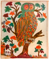 Chouette, impression Lubok, 1800