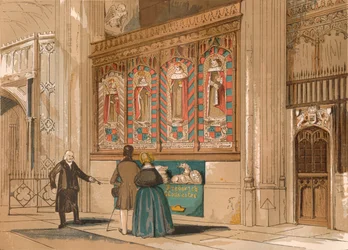 Écran peint, Chapelle St. Georges, vers 1845