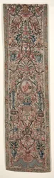 Paire de tentures de lit en broderie, c. 1690