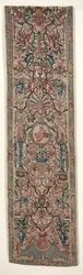 Paire de tentures de lit en broderie, vers 1690