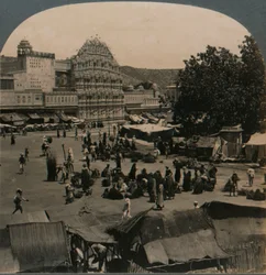 Palais des Vents depuis le temple de Shiva, Jeypore, Inde, 1902