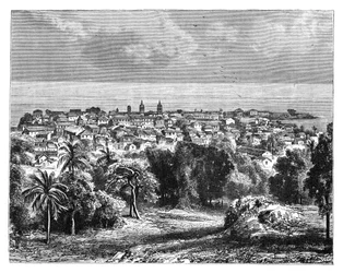 Panama City depuis le mont Ancon, vers 1890