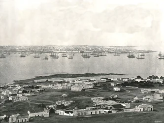 Panorama depuis la colline, Montevideo, Uruguay, 1895