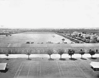 Terrain de parade, San Antonio, Texas, USA, vers 1900