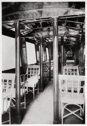 Cabine passagers du Zeppelin LZ7 Deutschland I, 1909