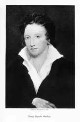 Percy Bysshe Shelley, poète romantique anglais, 19ème siècle
