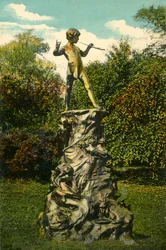 Statue de Peter Pan, Kensington Gardens, Londres, vers 1915