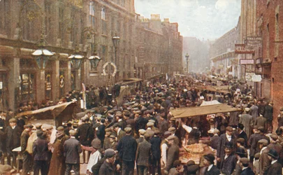 Marché de Petticoat Lane un dimanche matin, Londres