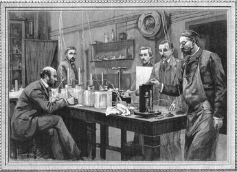 Laboratoire de recherche en physique à la Sorbonne, Paris 1895