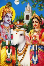 Image des dieux hindous Radha & Krishna, Inde