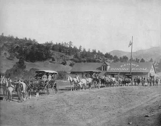 Route à péage du col de Pikes Peak, vers 1897