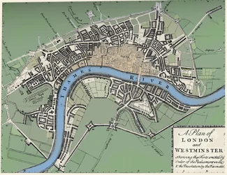 Plan de Londres et Westminster, 1749, 1903