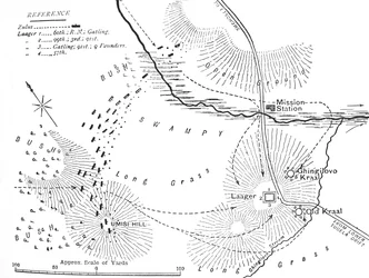 Plan de la bataille de Ghingilovo, vers 1880