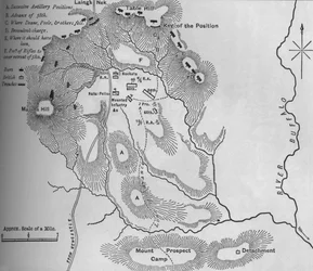 Plan de la bataille de Laings Nek 28 janvier 1881, vers 1880s