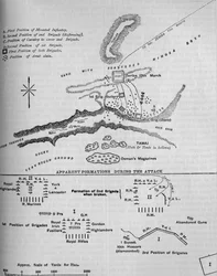 Plan de la bataille de Tamai, 13 mars 1884