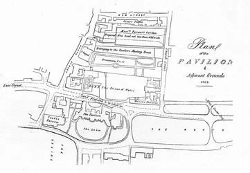 Plan du pavillon et des terrains adjacents - 1803