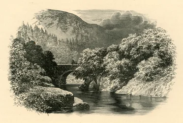 Pont Aberglaslyn, nord du Pays de Galles, vers 1890