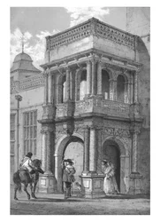 Porche à Audley End, Essex, vers 1840