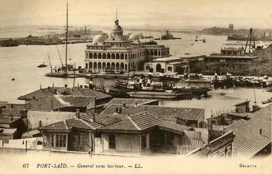Port-Saïd. - Vue générale du port. - LL., vers 1918-1939