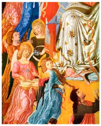Orgue portatif et timbales, vers 1474, 1956
