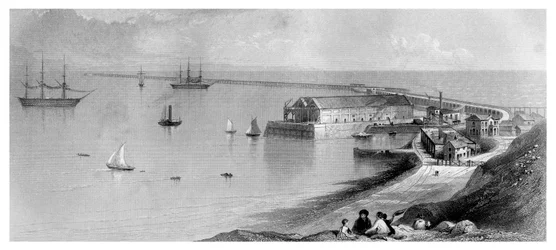 Portland Harbour et Breakwater, 1866