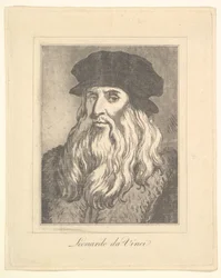 Portrait de Léonard de Vinci de Caricatures par Léonard de Vinci, d