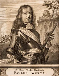 Portrait de Paul Würtz 1612-1676 De : Schauplatz des Krieges, 1675